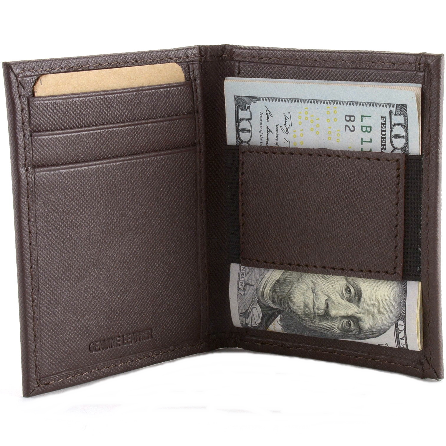 Hammer Anvil RFID Blocking Men's Minimalist Wallet Leather Money Clip